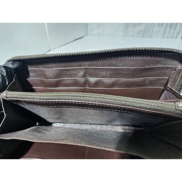 Authentic Gucci Signature Continental Zip Around Leather Wallet Chocolate Brown - Picture 11 of 13